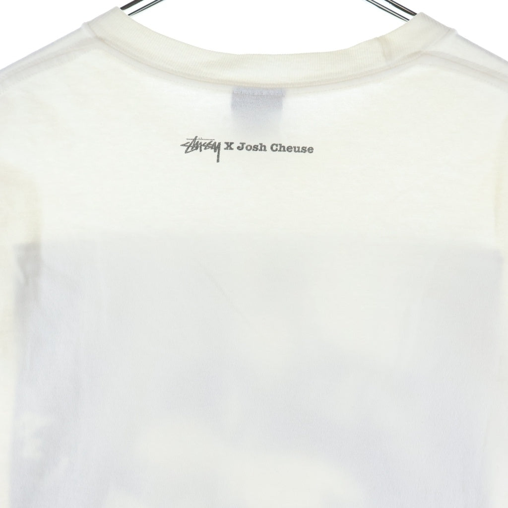 STUSSY(ステューシー) 00s VINTAGE OLD ×JOSH CHEUSE PHOTO TEE メキシコ製 黒タグ フォトプリント半袖Tシャツ ホワイト
