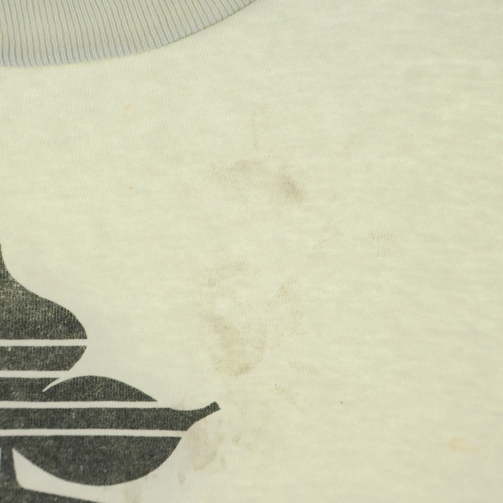 STUSSY(ステューシー) 90s VINTAGE OLD CLOVER SPADE TEE USA アメリカ製 黒タグ クローバー スペード 両面プリント半袖Tシャツ アイボリー