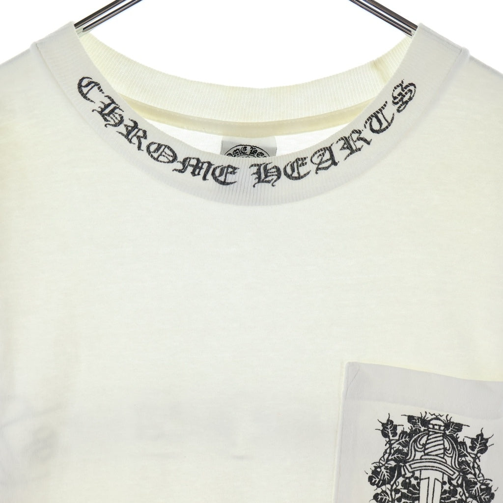 CHROME HEARTS(クロムハーツ) OLD CH T-SHIRT オールド ネックロゴ ダガープリント 半袖Tシャツ ホワイト