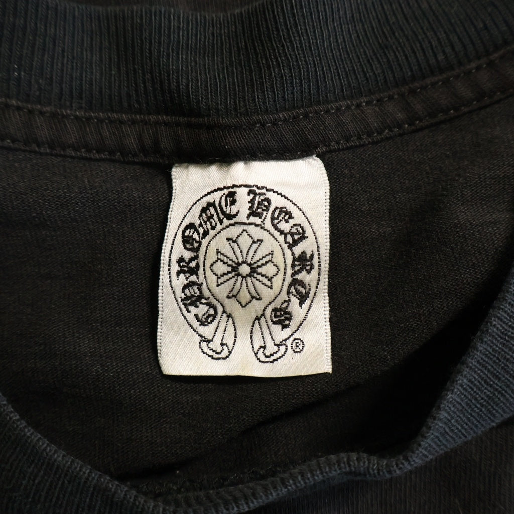 CHROME HEARTS(クロムハーツ) OLD Sleeve CH Plus Print L/S Tee オールド ホースシュー 袖CHプラスプリント長袖Tシャツ ブラック
