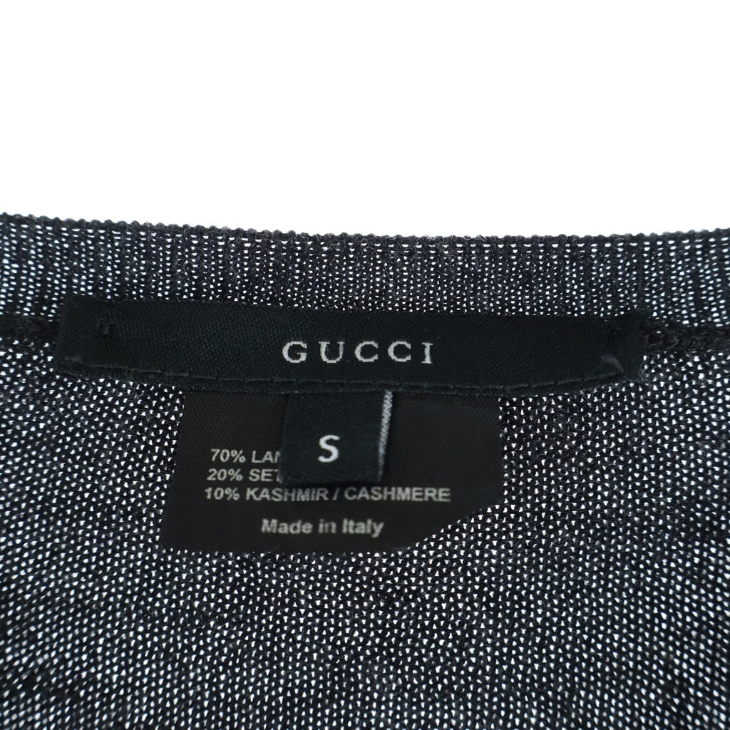 GUCCI(グッチ) Veck knit sweater Vネック ニットセーター グレー