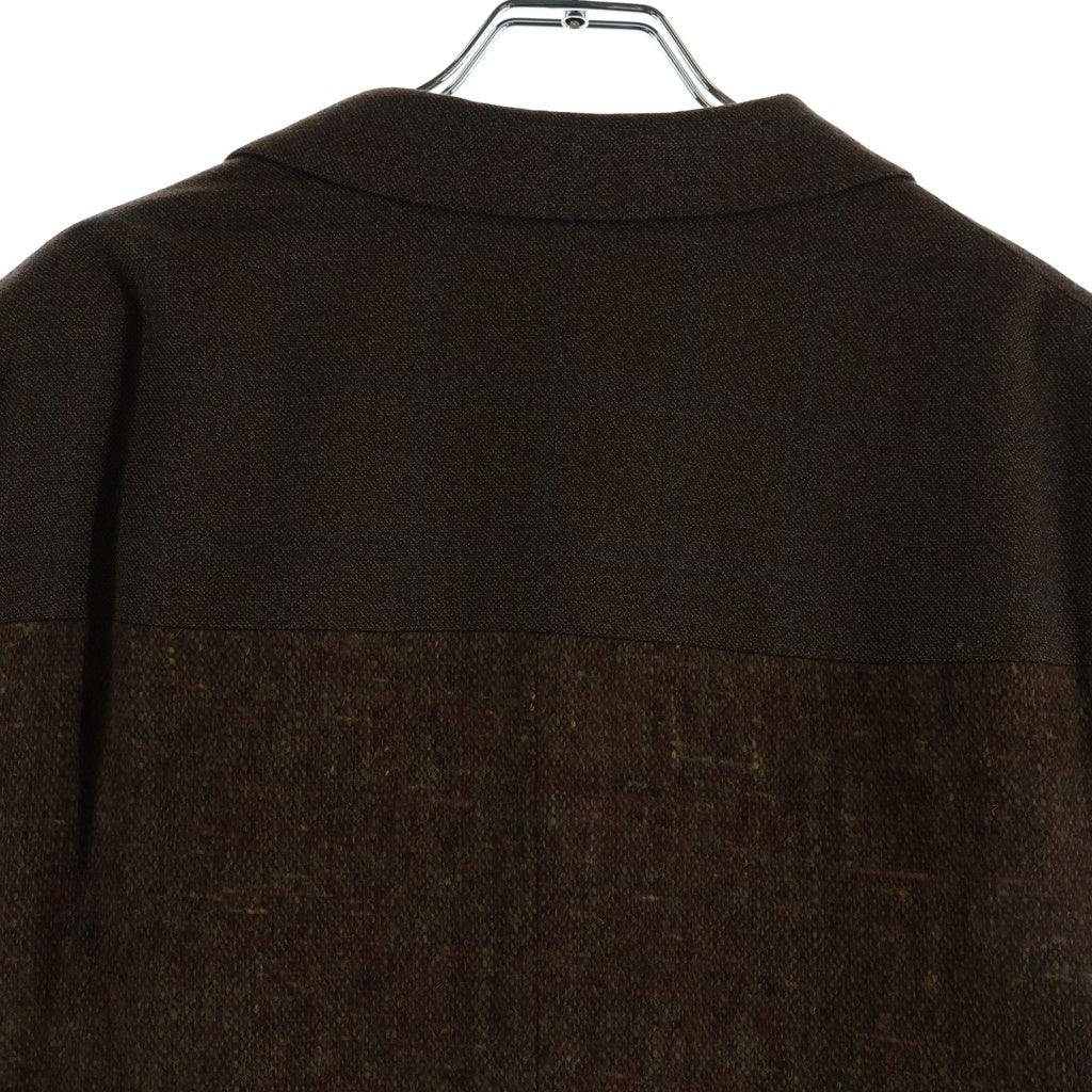 Yohji Yamamoto POUR HOMME(ヨウジヤマモト プールオム) 95AW ツイード切り替え シングル テーラードジャケット ブラウン HE-J47-801