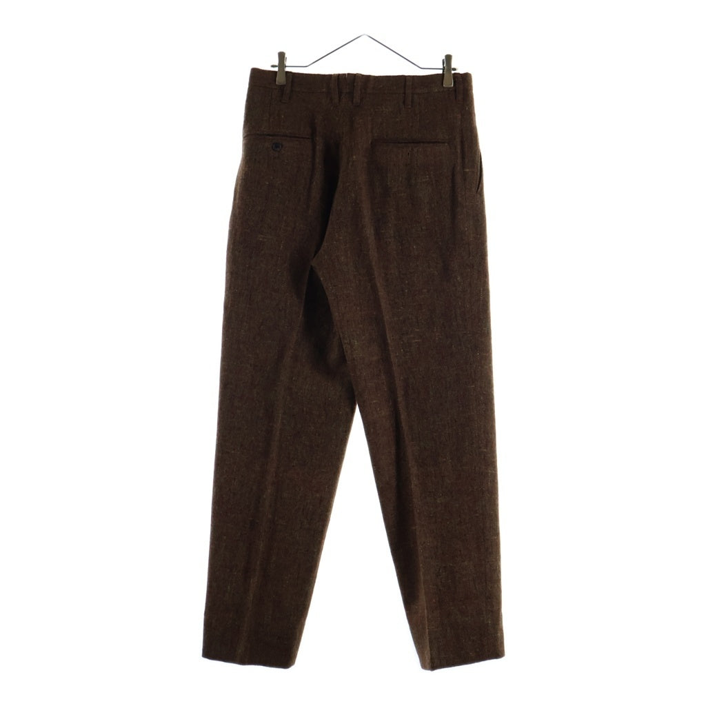 Yohji Yamamoto POUR HOMME(ヨウジヤマモト プールオム) 95AW センタープレス ツイード スラックスパンツ ブラウン HE-P04-110
