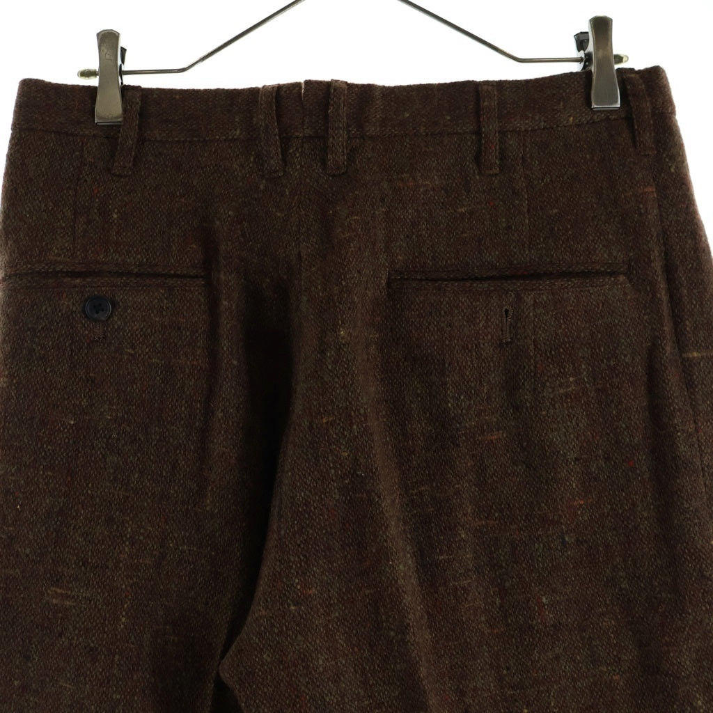 Yohji Yamamoto POUR HOMME(ヨウジヤマモト プールオム) 95AW センタープレス ツイード スラックスパンツ ブラウン HE-P04-110