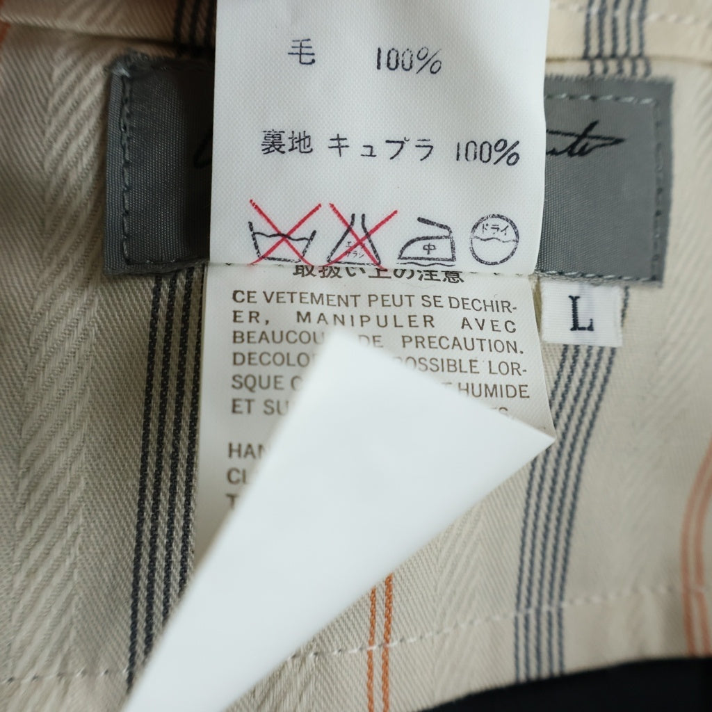 Yohji Yamamoto POUR HOMME(ヨウジヤマモト プールオム) 95AW センタープレス ツイード スラックスパンツ ブラウン HE-P04-110