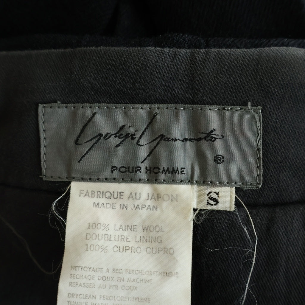 Yohji Yamamoto POUR HOMME(ヨウジヤマモト プールオム) マルチタック ジップアップ スラックスパンツ ブラック