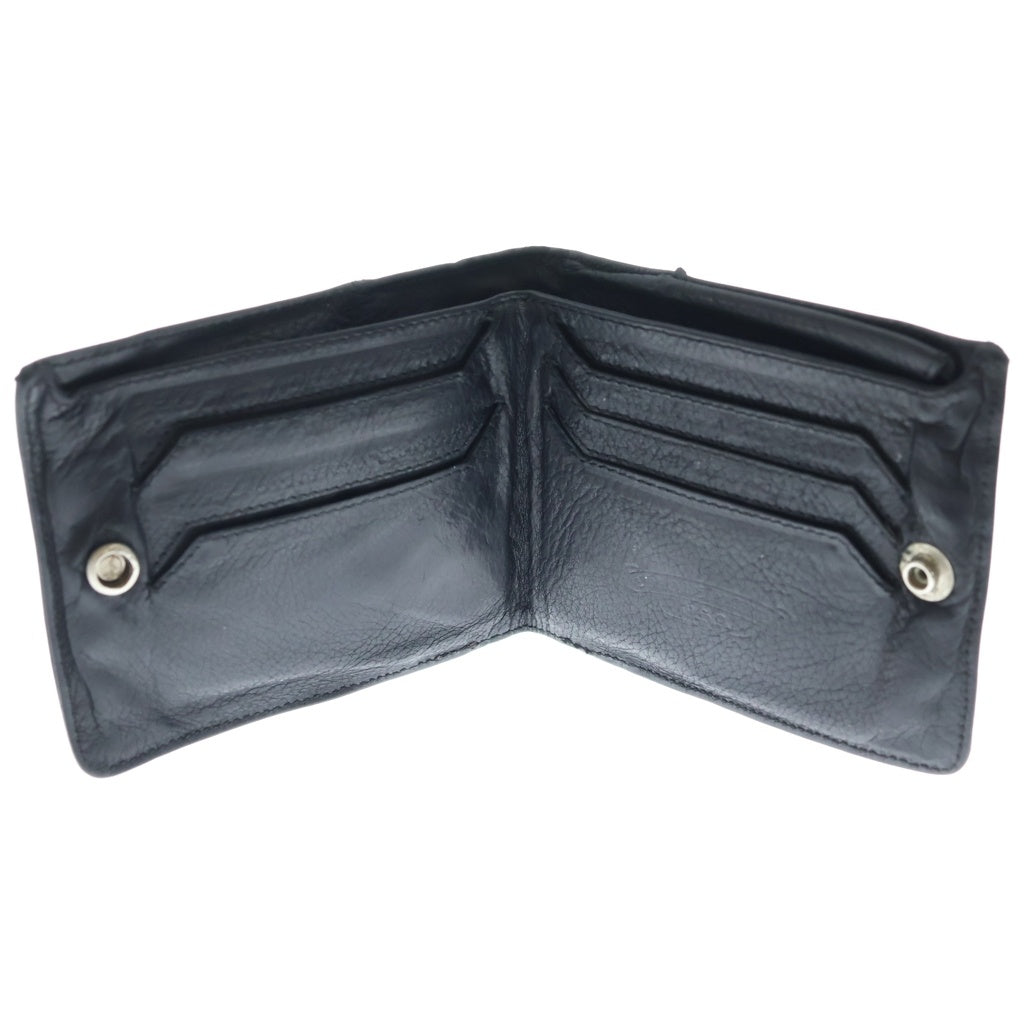 CHROME HEARTS(クロムハーツ) AINT NOTHIN 2 DO フレアニー二つ折りレザーウォレット 財布 ブラック