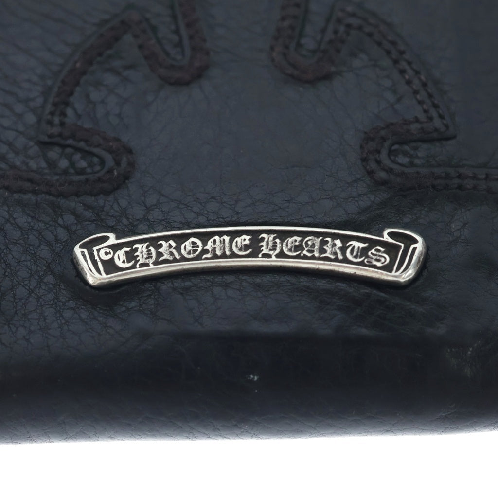 CHROME HEARTS(クロムハーツ) AINT NOTHIN 2 DO フレアニー二つ折りレザーウォレット 財布 ブラック
