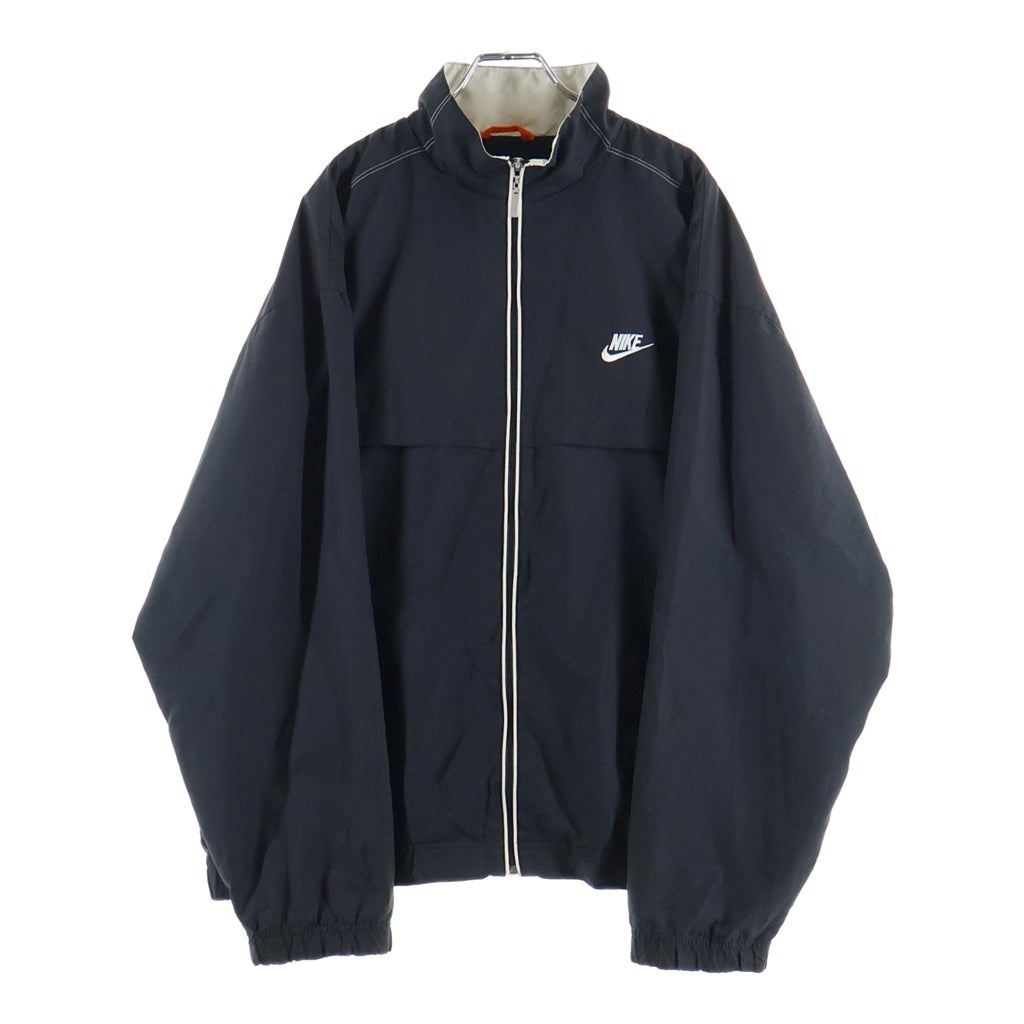NIKE(ナイキ) 90S VINTAGE ヴィンテージ ロゴデザイン ジップアップ ナイロンジャケット ブラック