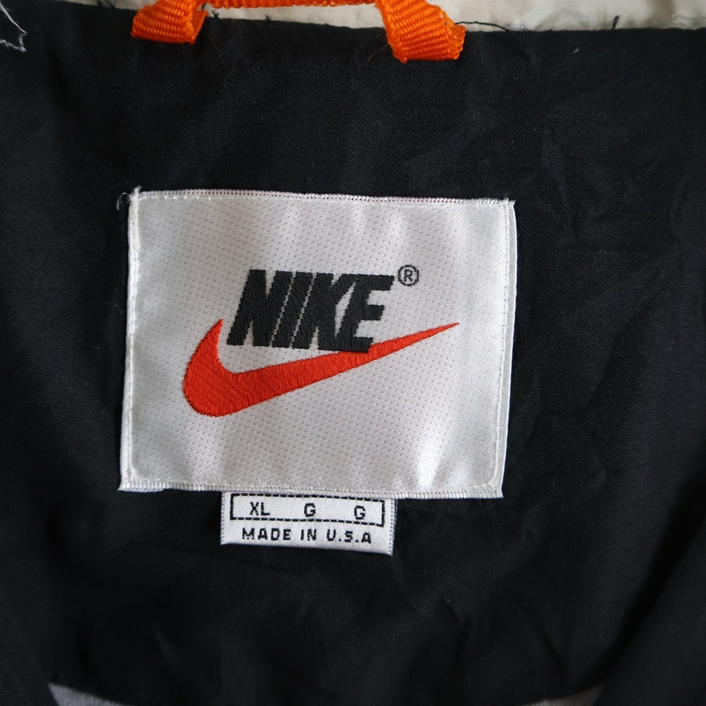 NIKE(ナイキ) 90S VINTAGE ヴィンテージ ロゴデザイン ジップアップ ナイロンジャケット ブラック