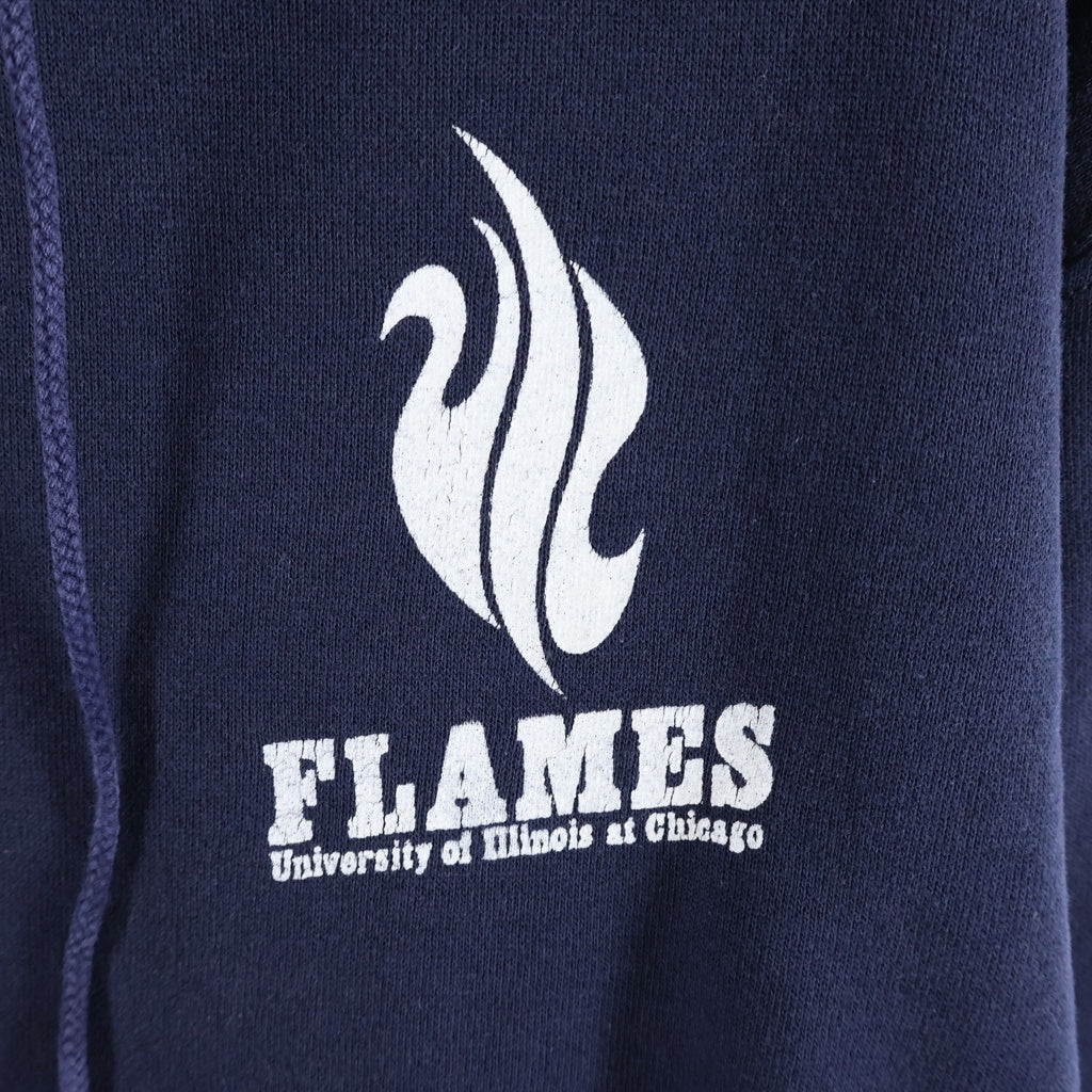 RUSSELL ATHLETIC(ラッセルアスレチック) 70S～80S VINTAGE FLAMES ヴィンテージ 金タグ フレームズ ロゴデザイン フーデッド スウェット パーカー ネイビー