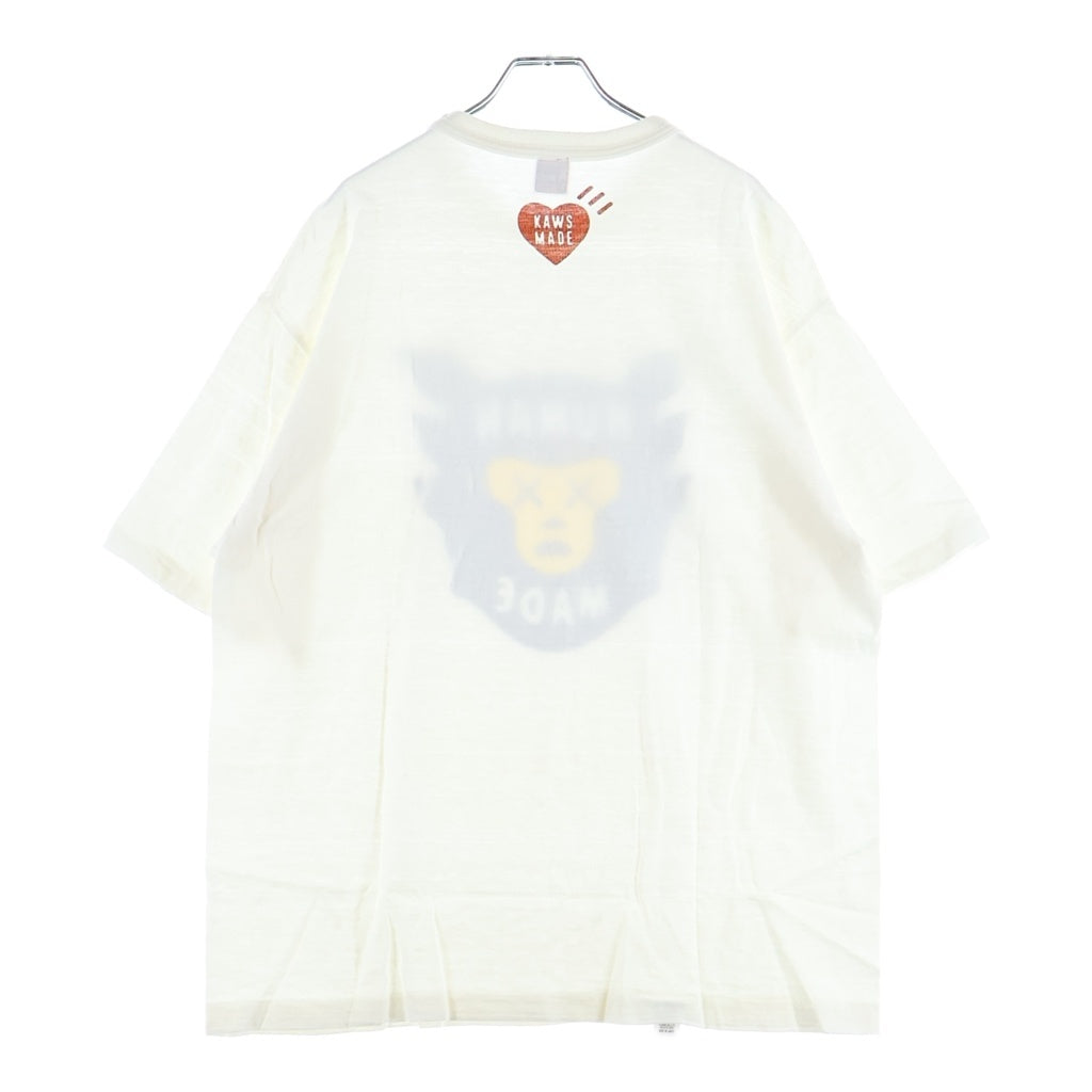 HUMAN MADE(ヒューマンメイド) ×KAWS FACE TEE カウズ フェイス クルーネック カットソー 半袖Tシャツ ホワイト