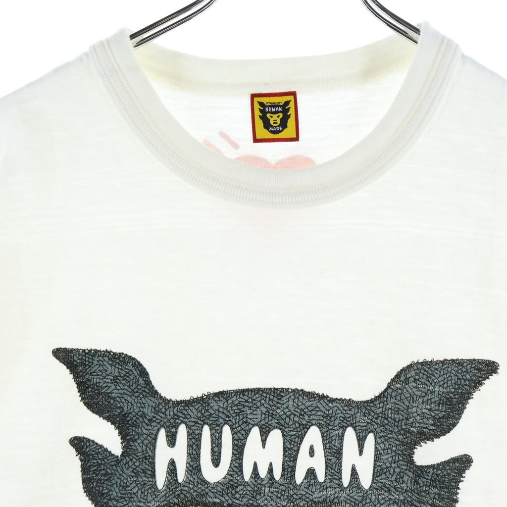 HUMAN MADE(ヒューマンメイド) ×KAWS FACE TEE カウズ フェイス クルーネック カットソー 半袖Tシャツ ホワイト