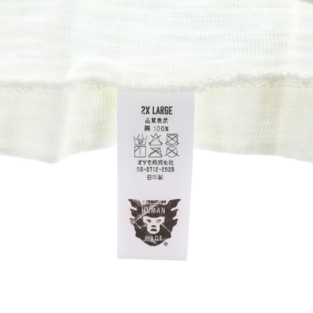 HUMAN MADE(ヒューマンメイド) ×KAWS FACE TEE カウズ フェイス クルーネック カットソー 半袖Tシャツ ホワイト