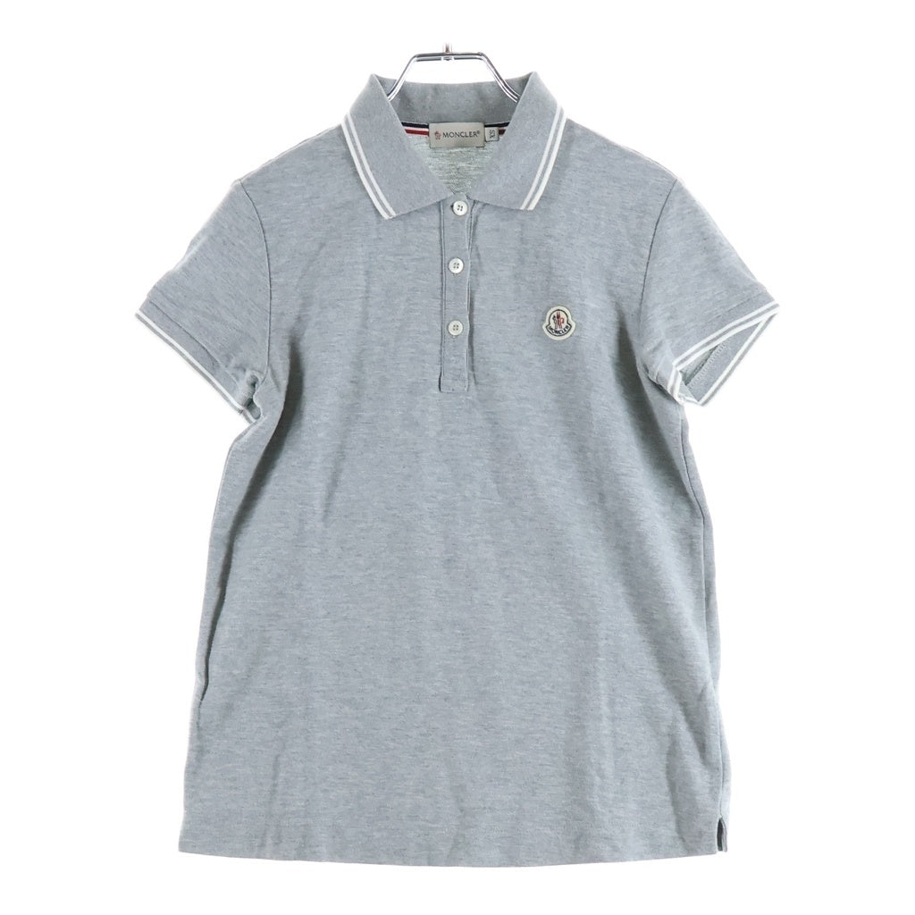 MONCLER(モンクレール) MAGLIA POLO MANICA CORTA マーリア ポロ マニカ コルタ ロゴデザイン 半袖ポロシャツ グレー レディース 41093835090084080