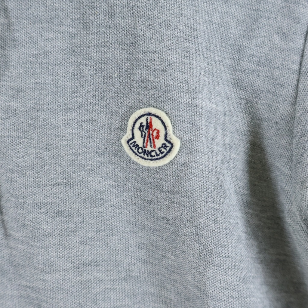 MONCLER(モンクレール) MAGLIA POLO MANICA CORTA マーリア ポロ マニカ コルタ ロゴデザイン 半袖ポロシャツ グレー レディース 41093835090084080