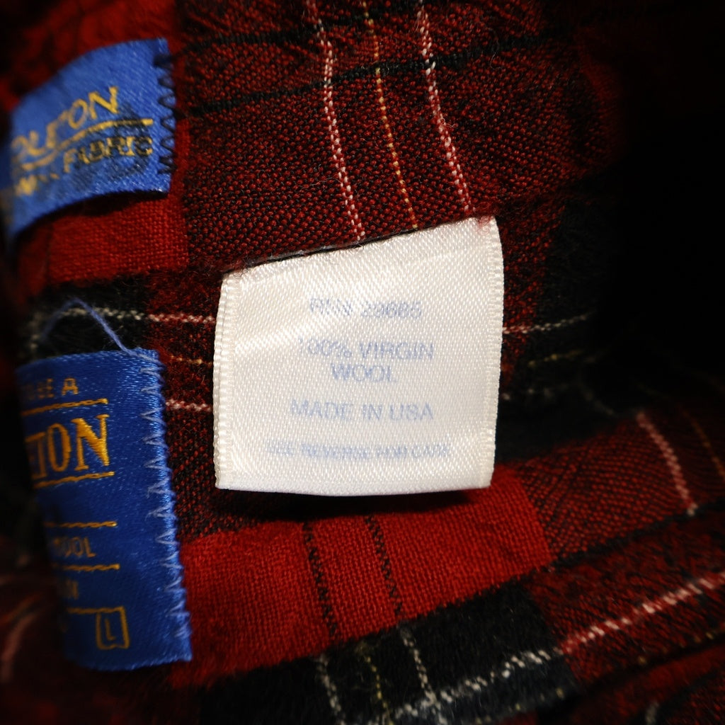 PENDLETON(ペンドルトン) 90S VINTAGE WOOL CHECK L/S SHIRT ウール チェック柄 長袖シャツ レッド