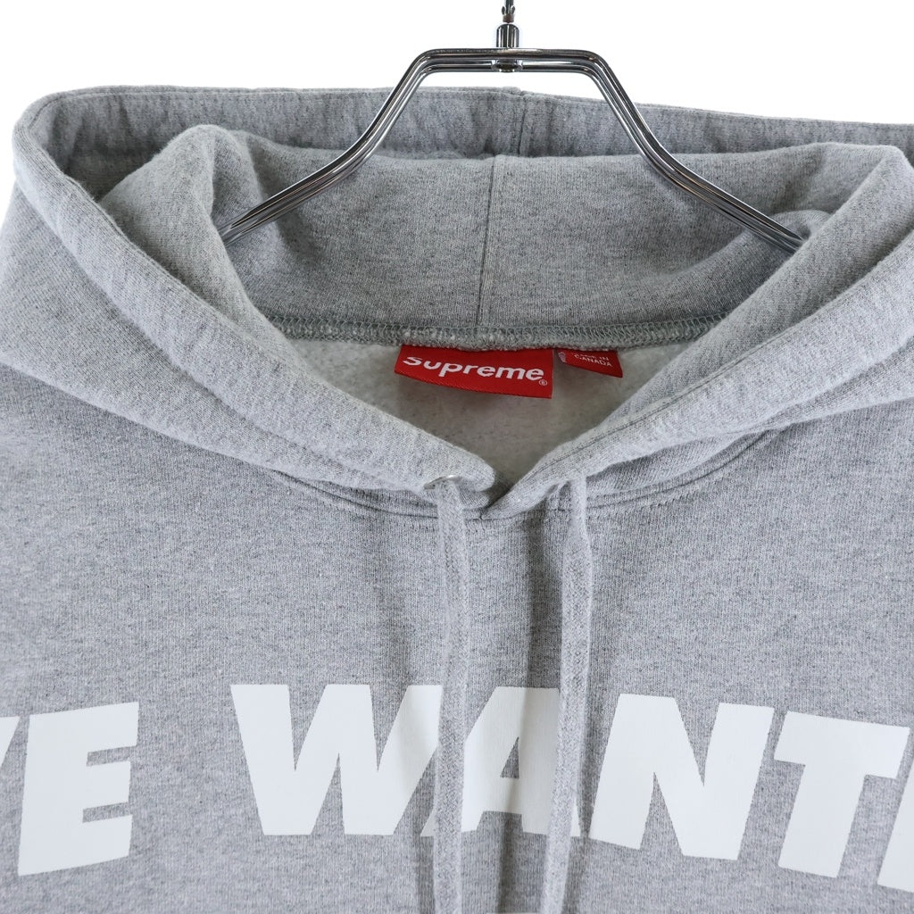 SUPREME(シュプリーム) 20AW We Wanted To Be Know As Supreme ウィー ウォンテッド ノーズ アズ シュプリーム フーデッド スウェット パーカー グレー