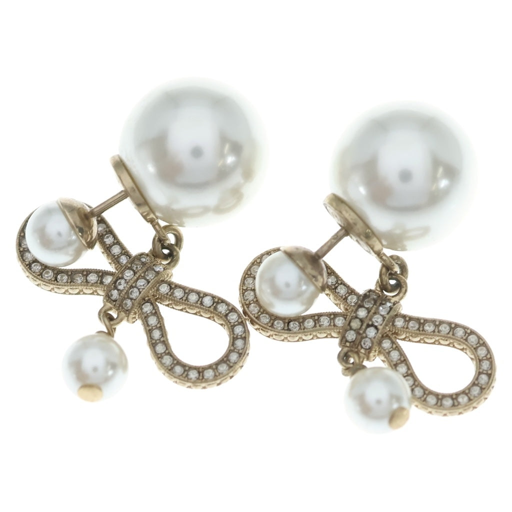 Christian Dior(クリスチャンディオール) ホリデー限定 リボンモチーフ ピアス ゴールド レディース