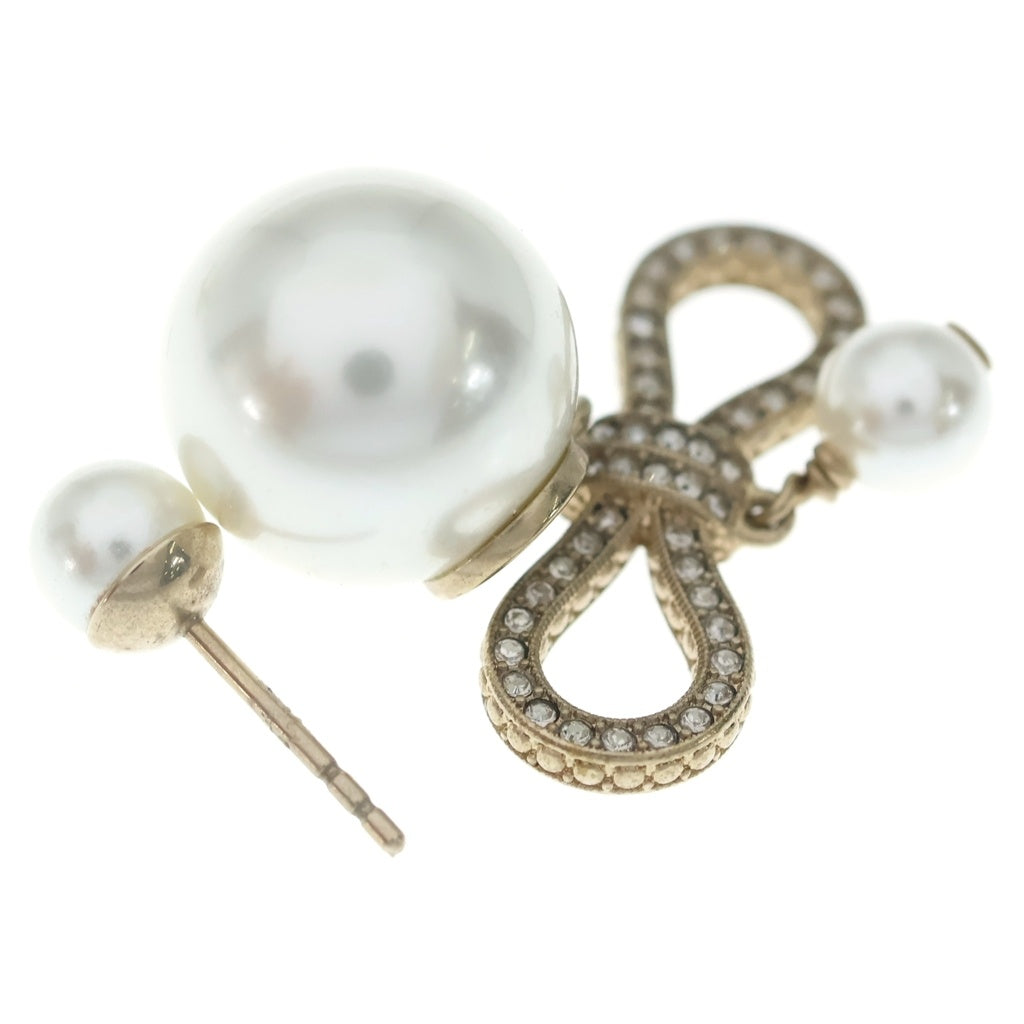 Christian Dior(クリスチャンディオール) ホリデー限定 リボンモチーフ ピアス ゴールド レディース