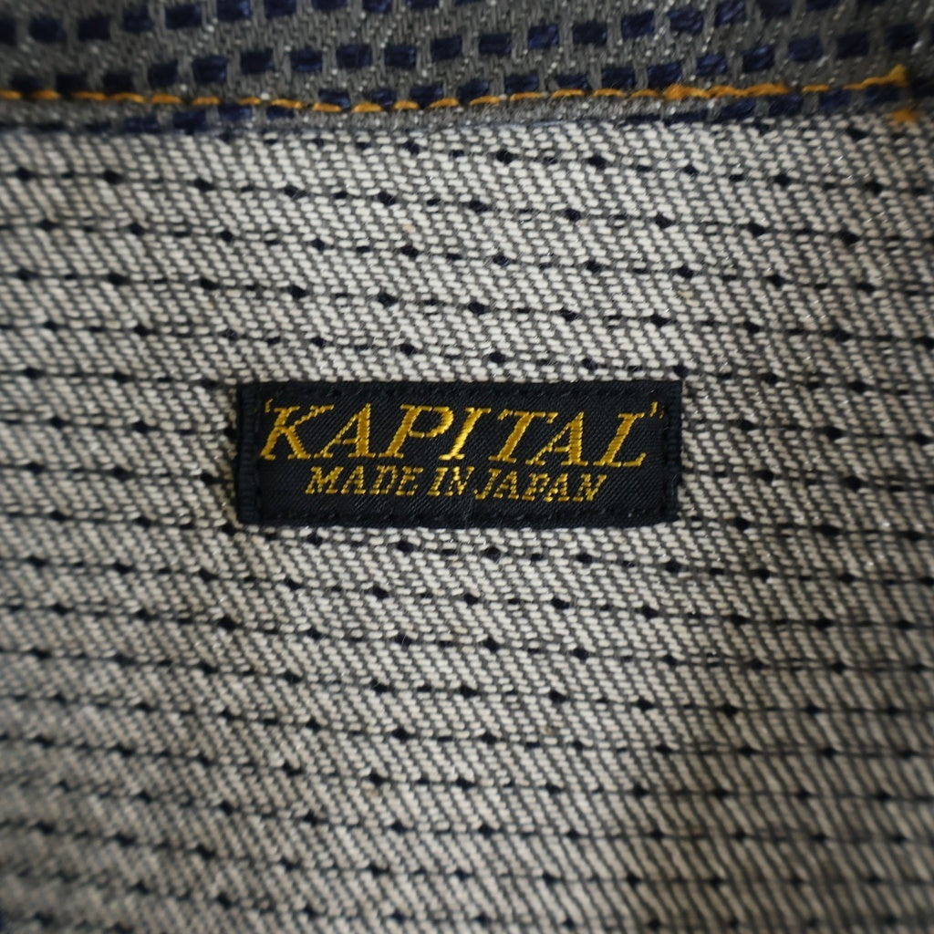 KAPITAL(キャピタル) CENTURY DENIM JACKET KOUNTRY 柿渋 刺し子 センチュリー ファースト デニムジャケット ブラック KAP-302A