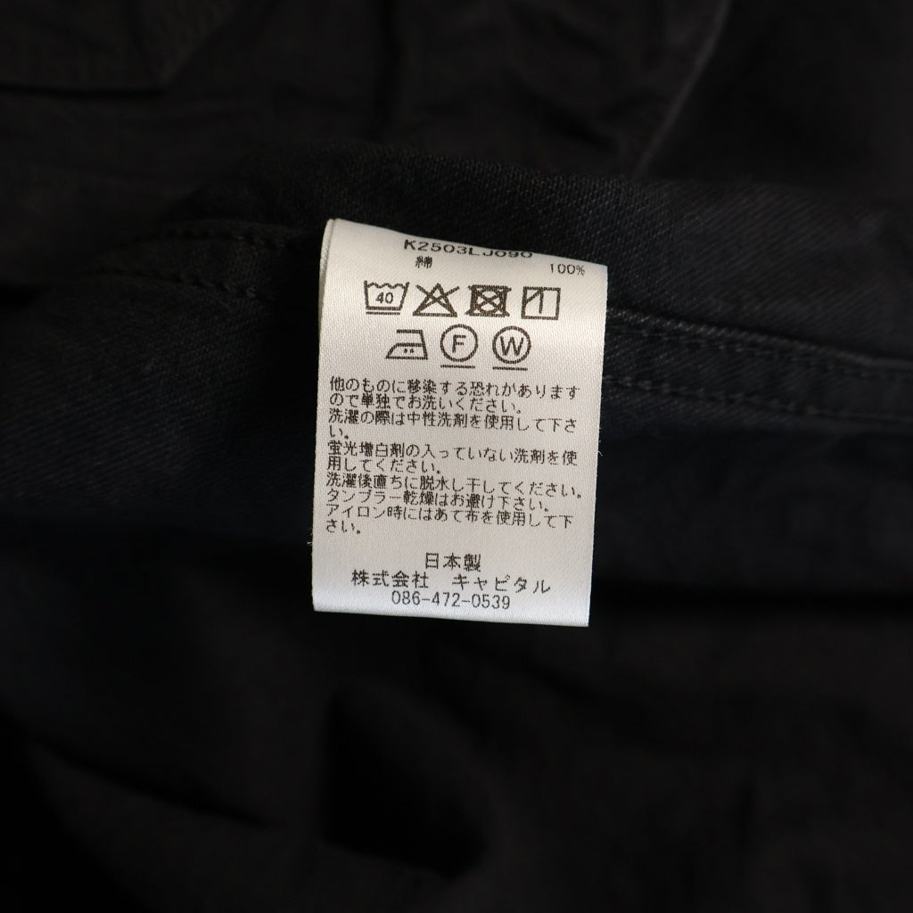 KAPITAL(キャピタル) 10OZ DENIM CACTUS COVERALL JACKET カクタス デニム カバーオールジャケット ブラック K2503LJ090
