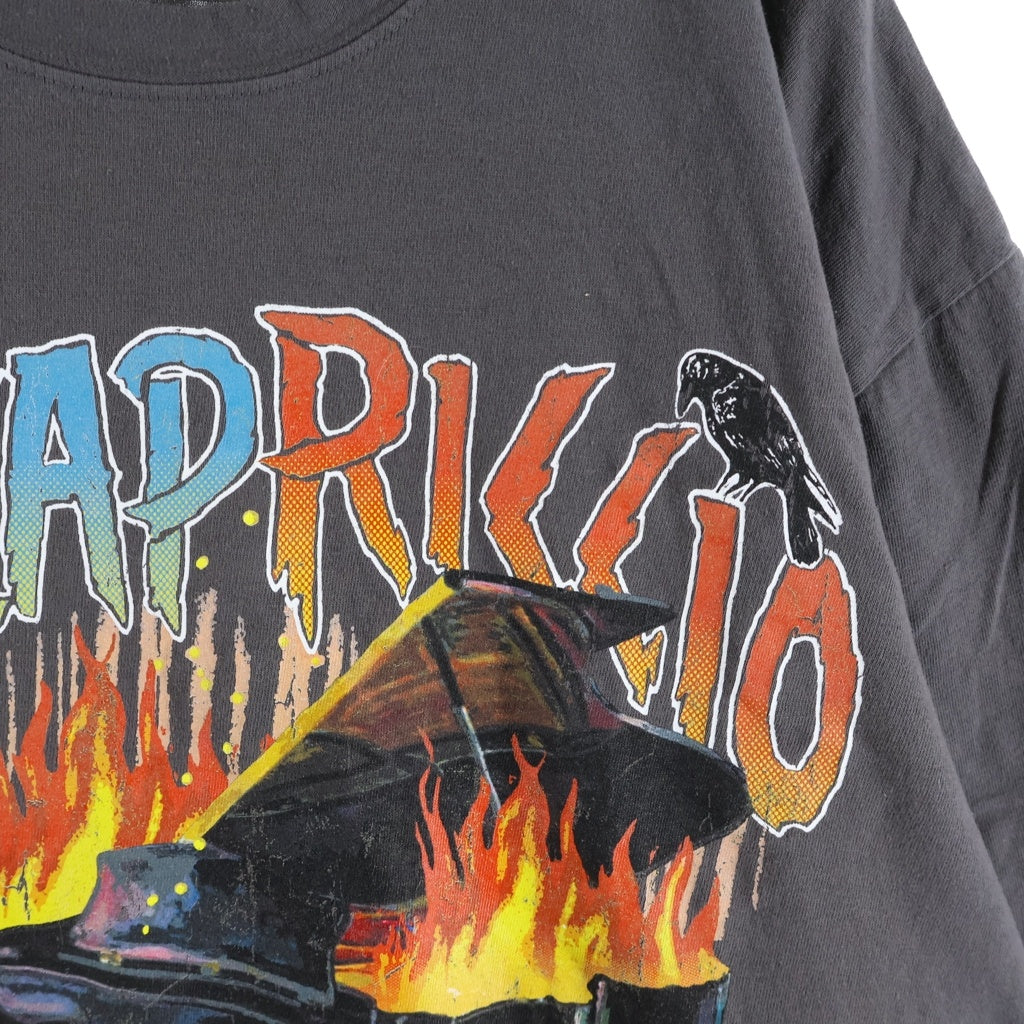 KAPITAL(キャピタル) 25SS BURNING バーニング ピアノ クルーネック カットソー 半袖Tシャツ ブラウン K2503SC062