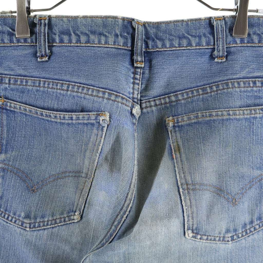 Levi's(リーバイス) 70S VINTAGE 517 66後期 オレンジタブ ボタン裏8 42TALON フレアデニムパンツ ブルー