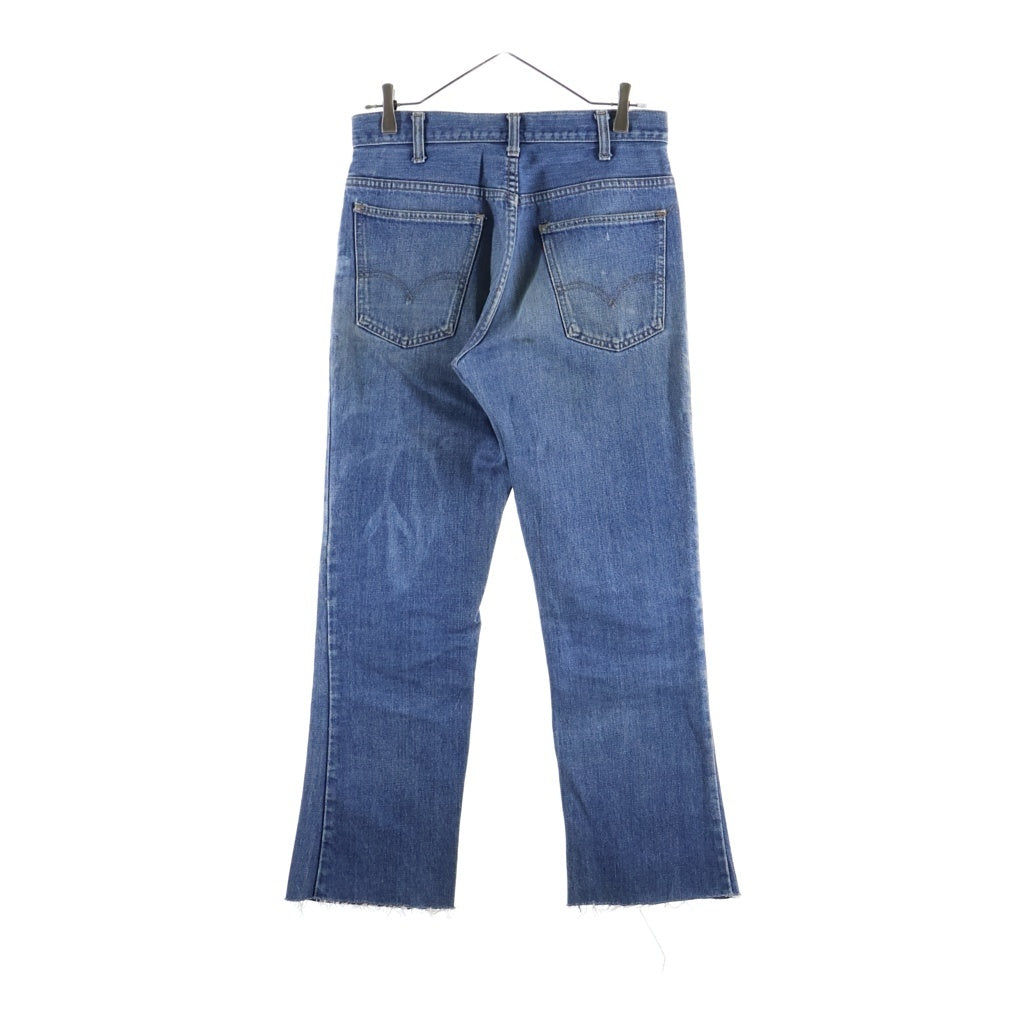 Levi's(リーバイス) 80S VINTAGE 20505 ボタン裏8 オレンジタブ 裾カットオフ デニムパンツ ブルー
