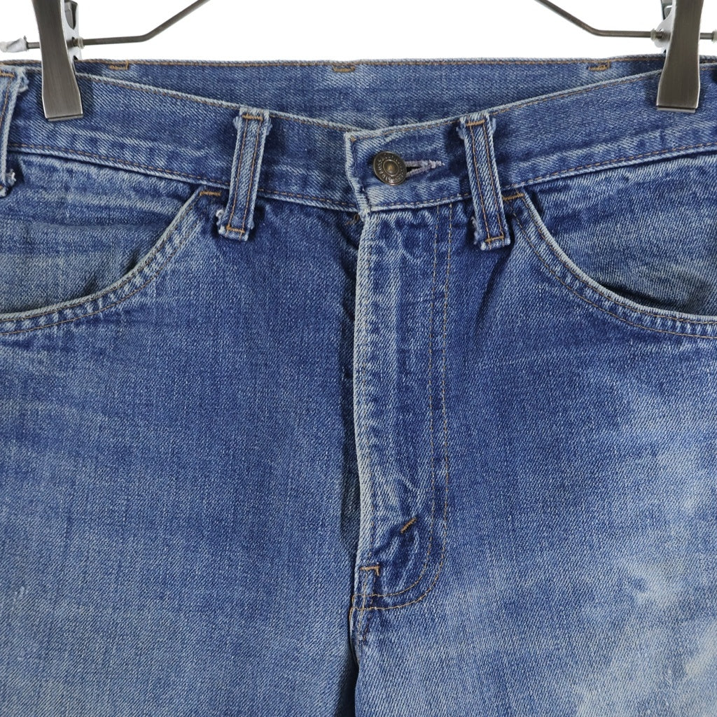 Levi's(リーバイス) 80S VINTAGE 20505 ボタン裏8 オレンジタブ 裾カットオフ デニムパンツ ブルー