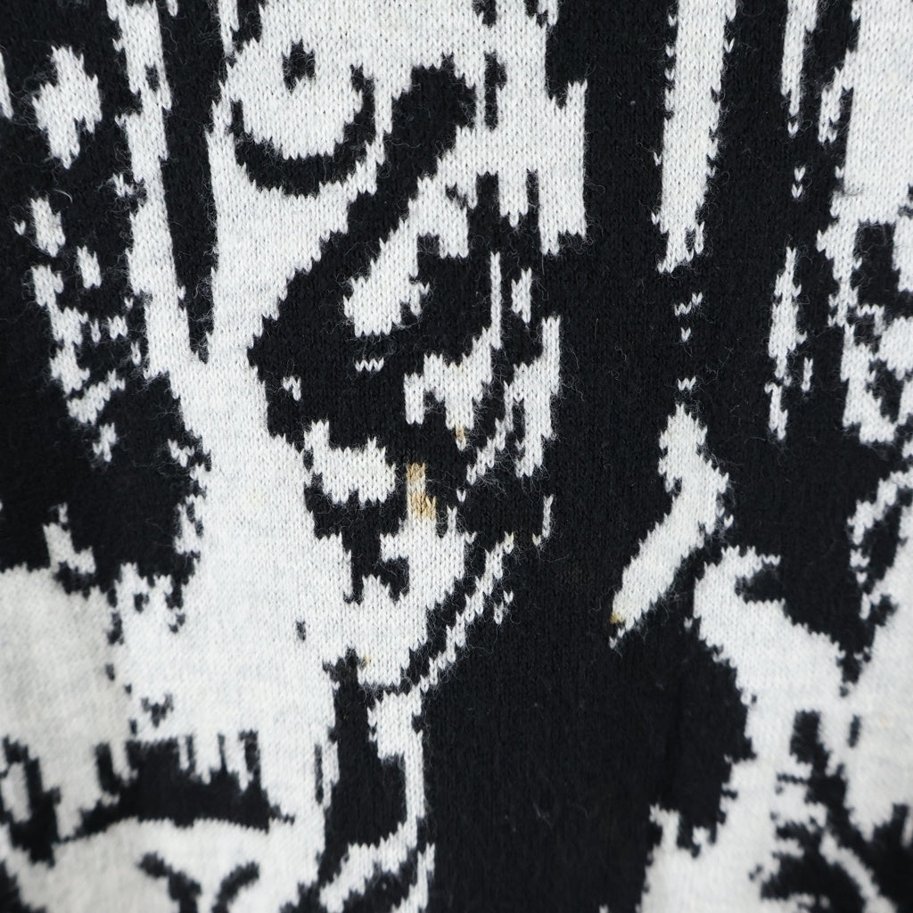 SUPREME(シュプリーム) 22SS Big Cats Jacquard L/S Top ビック キャット ジャガード クルーネック ニット セーター ブラック