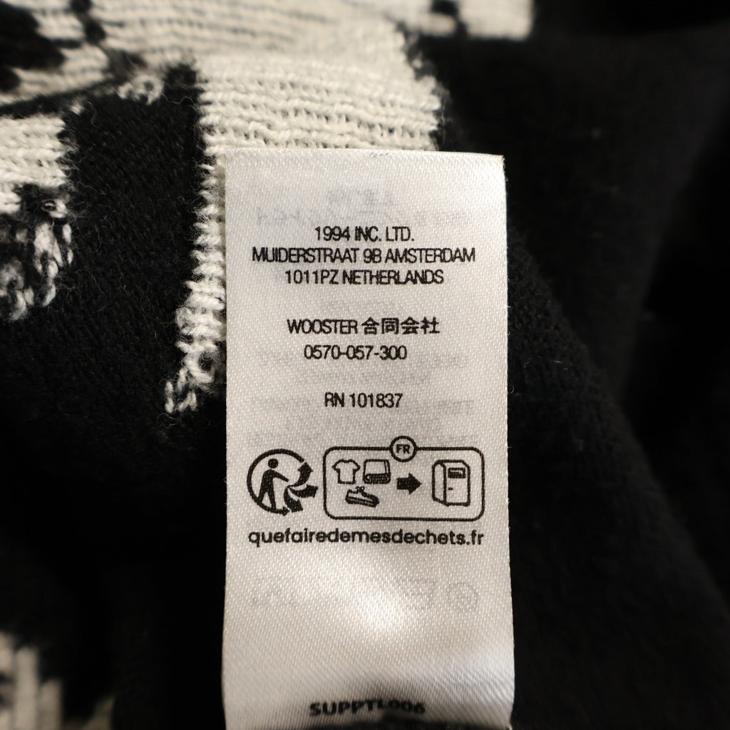 SUPREME(シュプリーム) 22SS Big Cats Jacquard L/S Top ビック キャット ジャガード クルーネック ニット セーター ブラック