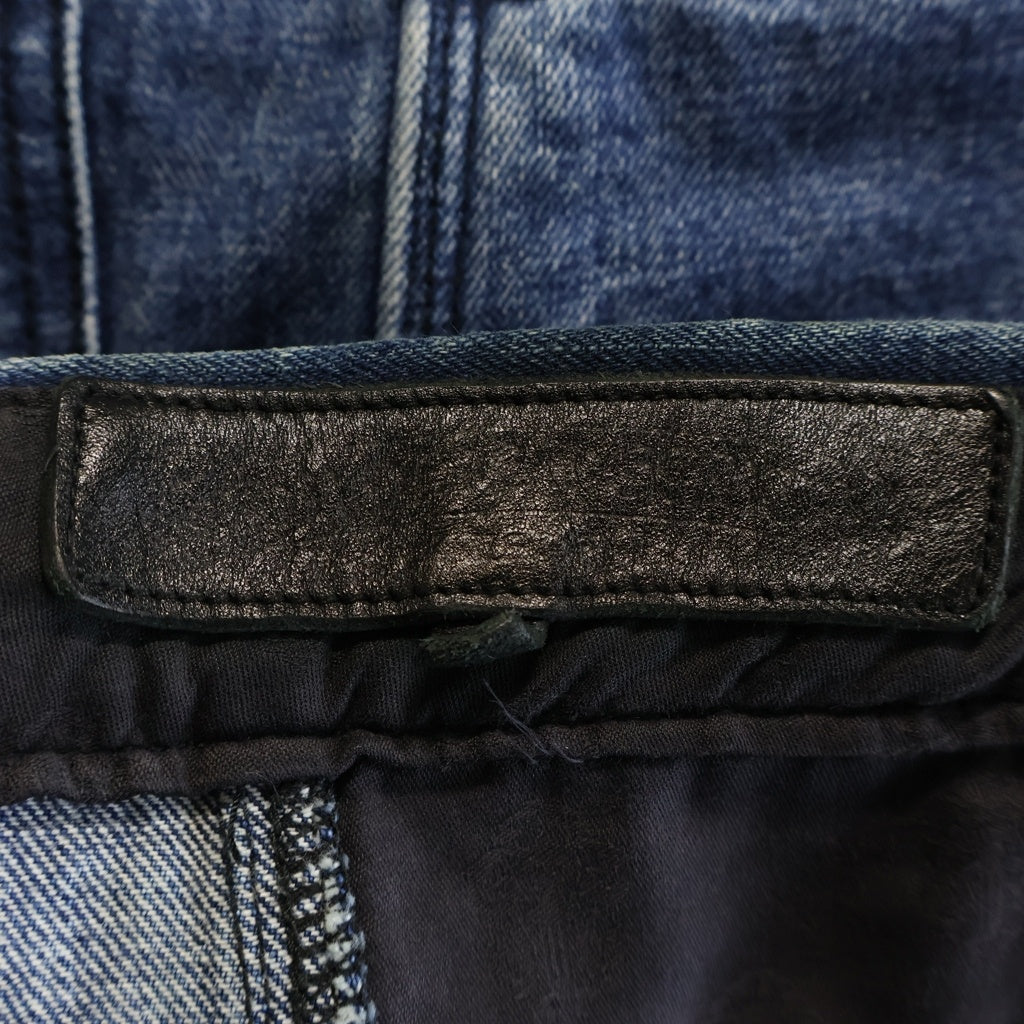 CHROME HEARTS(クロムハーツ) CARPENTER DOUBLE KNEE DENIM SHORTS カーペンター デニムショーツ ハーフパンツ クロスボール ブルー