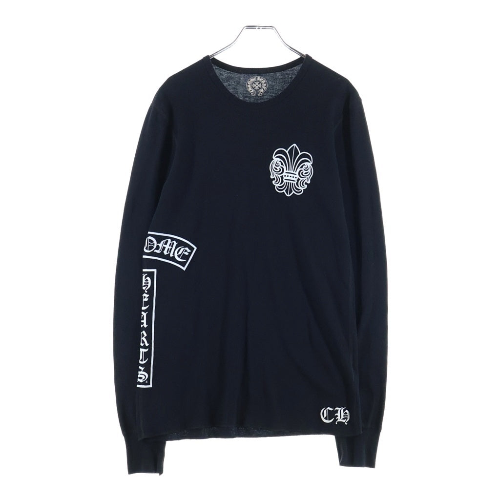 CHROME HEARTS(クロムハーツ) BS Flare BSフレア サイドTバー プリントサーマル長袖Tシャツ カットソー ブラック