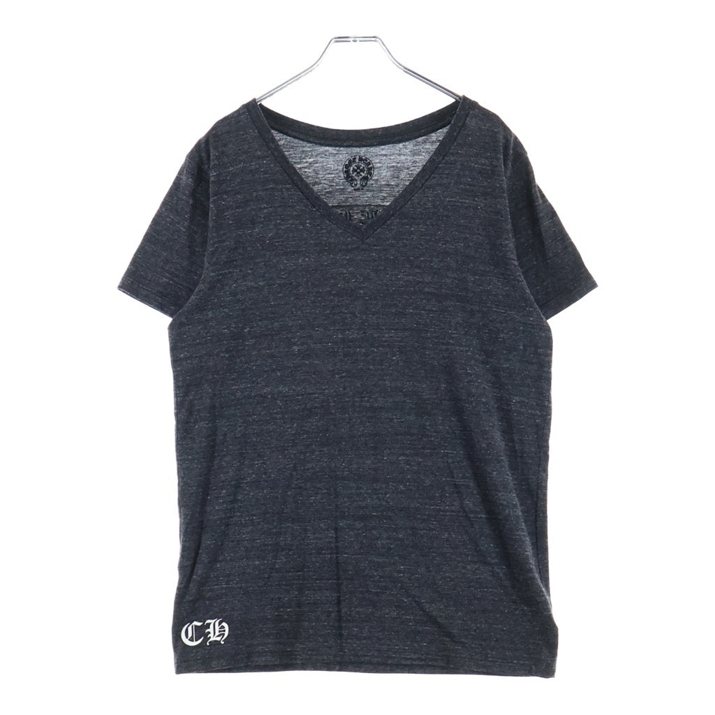 CHROME HEARTS(クロムハーツ) OLD Scroll Label Print オールド スクロールラベルプリントVネック半袖Tシャツ カットソー グレー