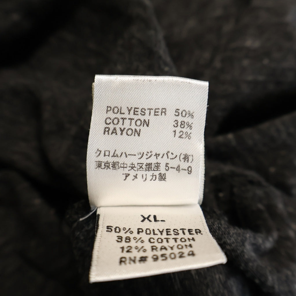 CHROME HEARTS(クロムハーツ) OLD Scroll Label Print オールド スクロールラベルプリントVネック半袖Tシャツ カットソー グレー