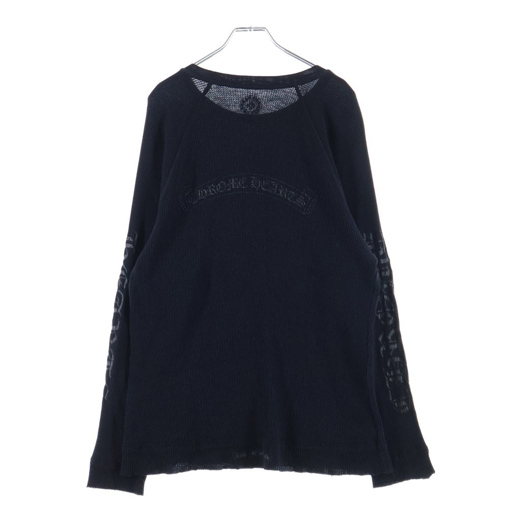 CHROME HEARTS(クロムハーツ) Vine Dagger Scroll Label Print ヴァインダガー スクロールラベルプリント 長袖Tシャツ カットソー ブラック
