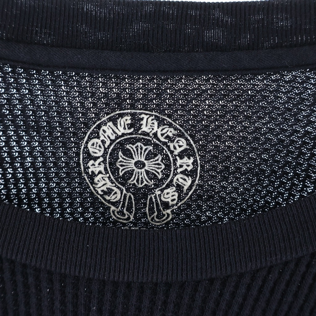 CHROME HEARTS(クロムハーツ) Vine Dagger Scroll Label Print ヴァインダガー スクロールラベルプリント 長袖Tシャツ カットソー ブラック