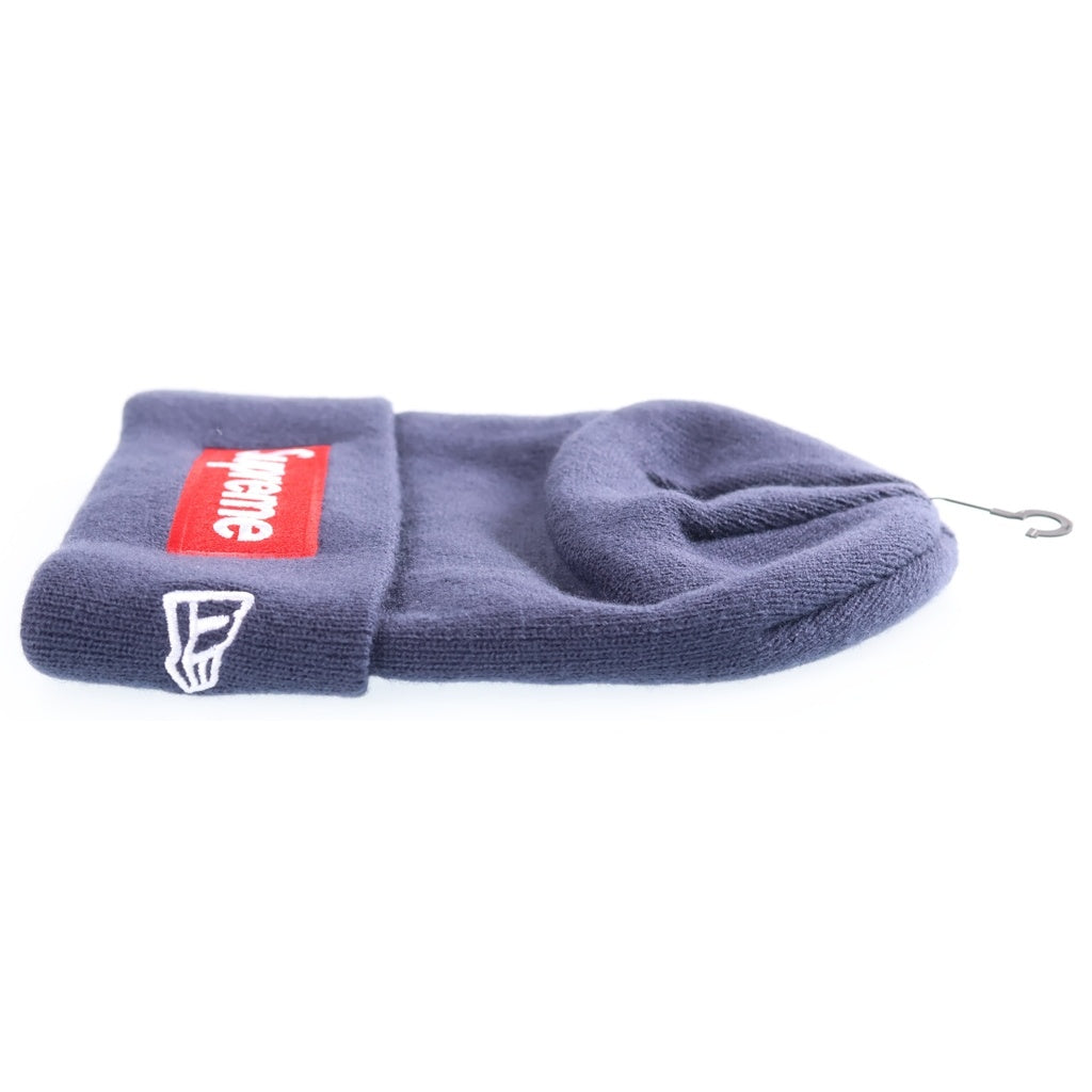 SUPREME(シュプリーム) 24AW ×New era Box Logo Beanie ニューエラ ボックスロゴデザイン ビーニー ニット帽 ネイビー