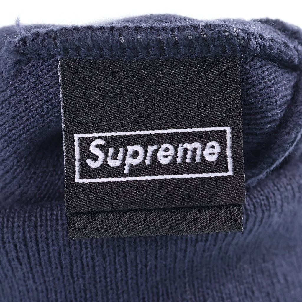 SUPREME(シュプリーム) 24AW ×New era Box Logo Beanie ニューエラ ボックスロゴデザイン ビーニー ニット帽 ネイビー