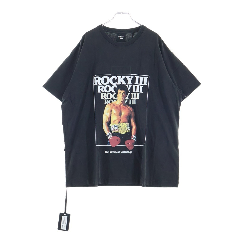 KITH(キス) 22SS ROCKY III VINTAGE TEE ロッキー ヴィンテージ ロゴデザイン クルーネック カットソー 半袖Tシャツ ブラック KH030161-001