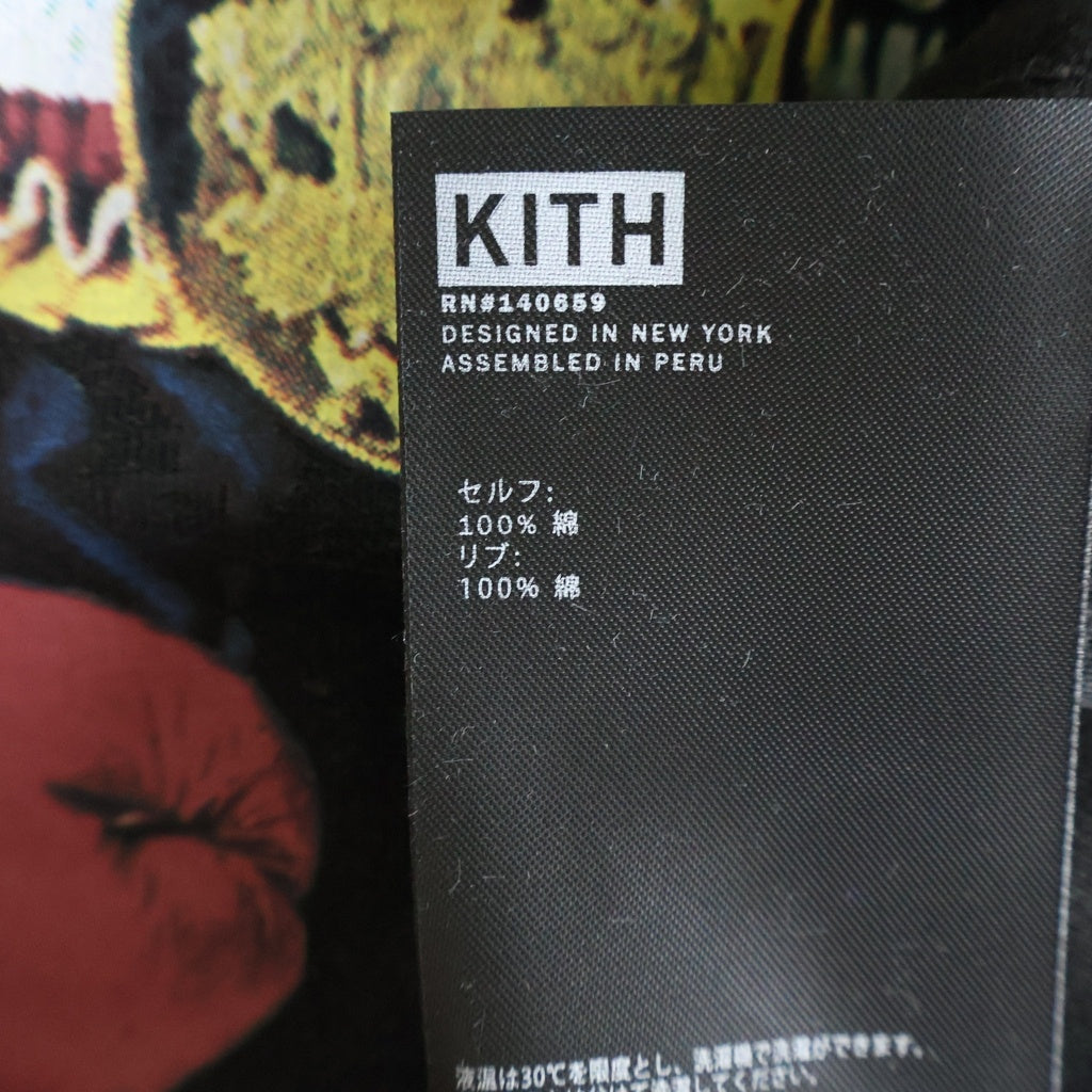 KITH(キス) 22SS ROCKY III VINTAGE TEE ロッキー ヴィンテージ ロゴデザイン クルーネック カットソー 半袖Tシャツ ブラック KH030161-001