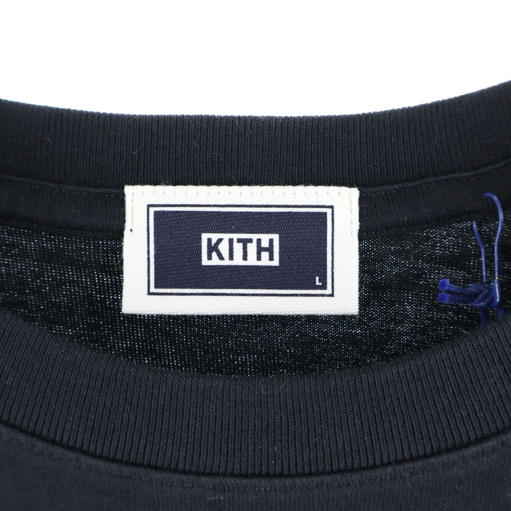 KITH(キス) 26SS WEST HOLLY WOOD TEE ウエスト ハリウッド ロゴデザイン クルーネック カットソー 半袖Tシャツ ブラック KHMA030062-001