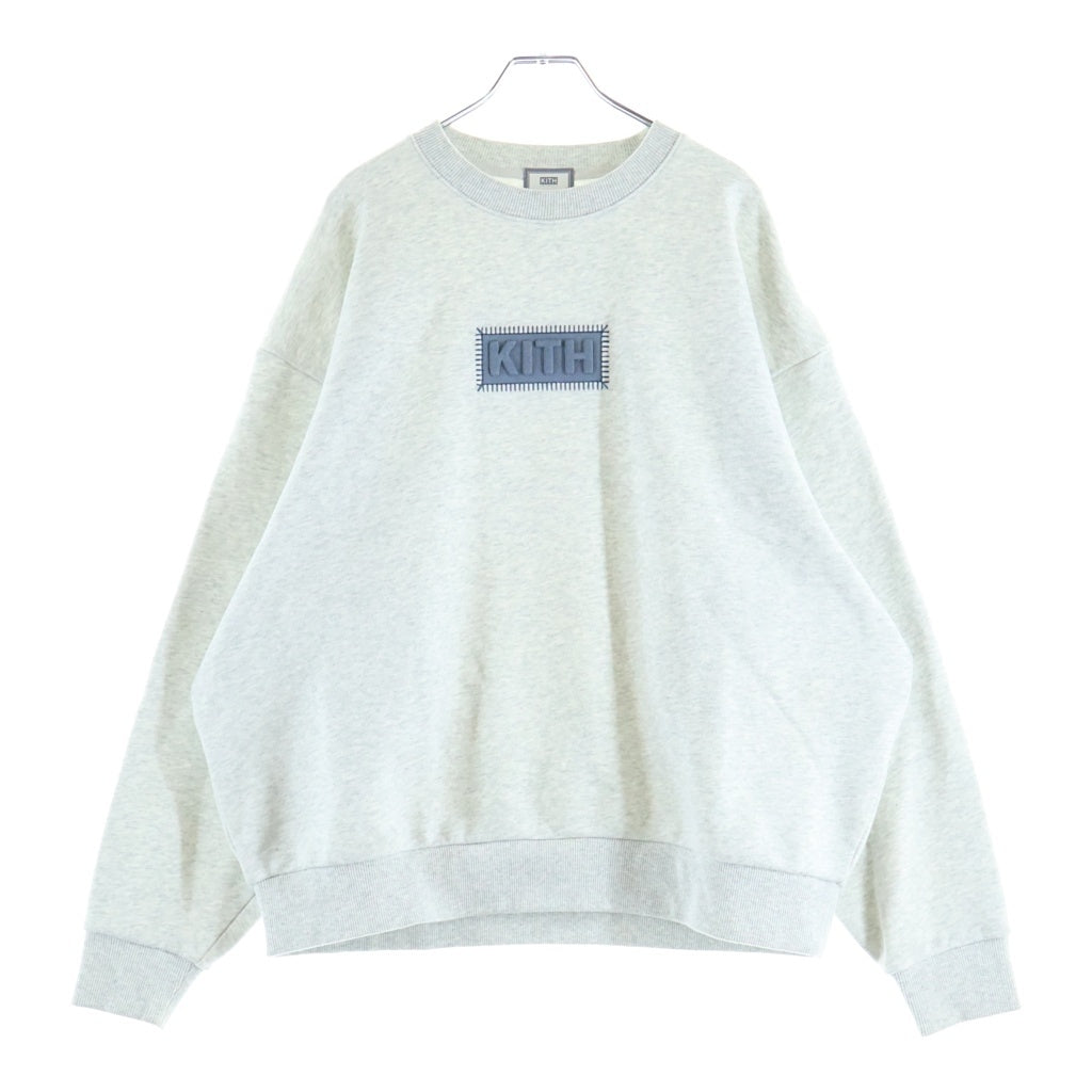 KITH(キス) LOYALTY BOX LOGO ELEVATION NELSON CREWNECK ロイヤリティー ボックスロゴデザイン エレベーション ネルソン クルーネック スウェット トレーナー グレー