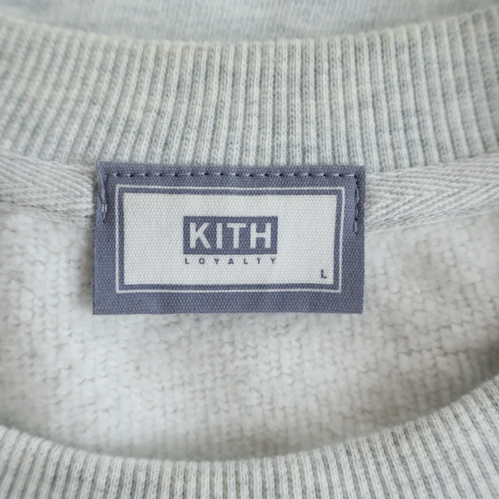 KITH(キス) LOYALTY BOX LOGO ELEVATION NELSON CREWNECK ロイヤリティー ボックスロゴデザイン エレベーション ネルソン クルーネック スウェット トレーナー グレー