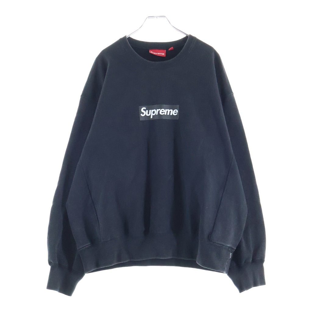 SUPREME(シュプリーム) 25SS Washed Box Logo Crewneck sweatshirt ウオッシュド ボックスロゴデザイン クルーネック スウェット トレーナー ブラック