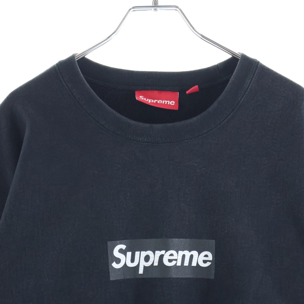 SUPREME(シュプリーム) 25SS Washed Box Logo Crewneck sweatshirt ウオッシュド ボックスロゴデザイン クルーネック スウェット トレーナー ブラック