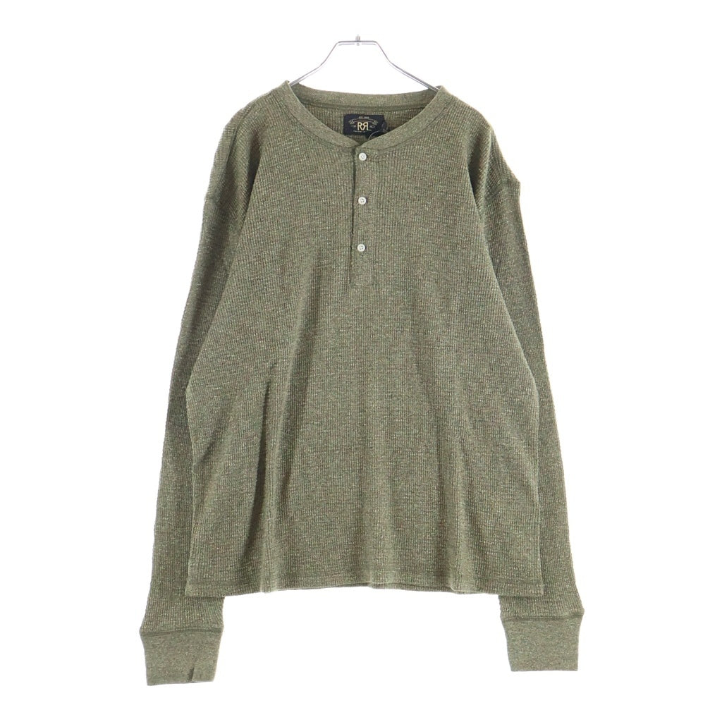 RRL(ダブルアールエル) ヘンリーネック カットソー 長袖Tシャツ グリーン