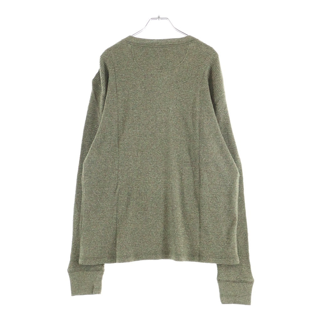 RRL(ダブルアールエル) ヘンリーネック カットソー 長袖Tシャツ グリーン