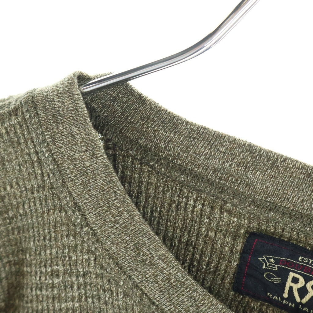RRL(ダブルアールエル) ヘンリーネック カットソー 長袖Tシャツ グリーン